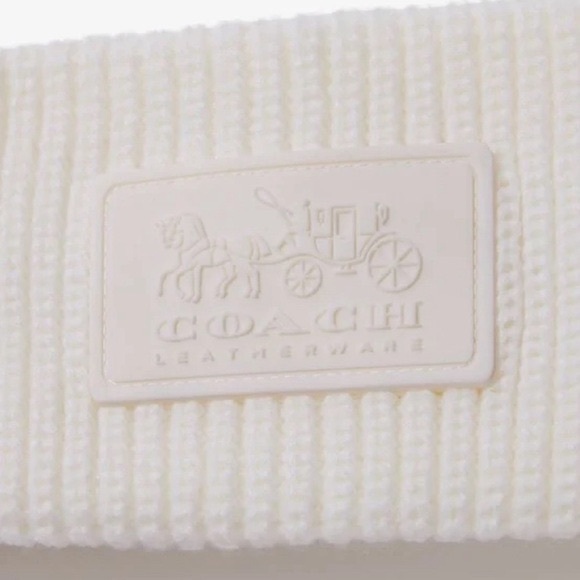New authentic coach Headband Cable Knit for Winter in White - Picture 4 of 4